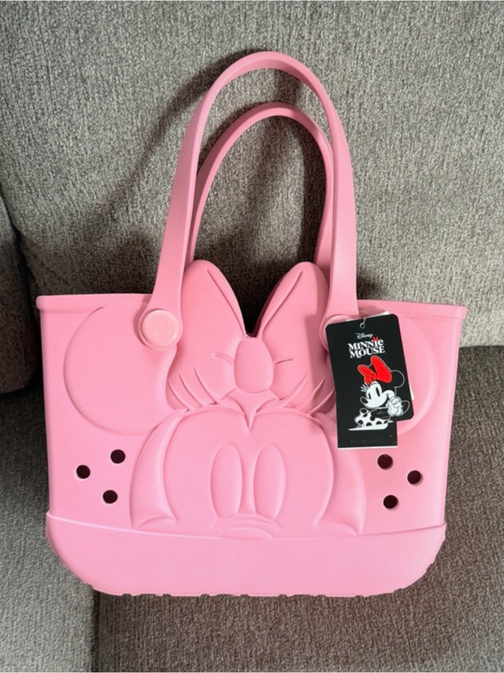 Bioworld Pink Minnie Mouse Embossed Tote Bag